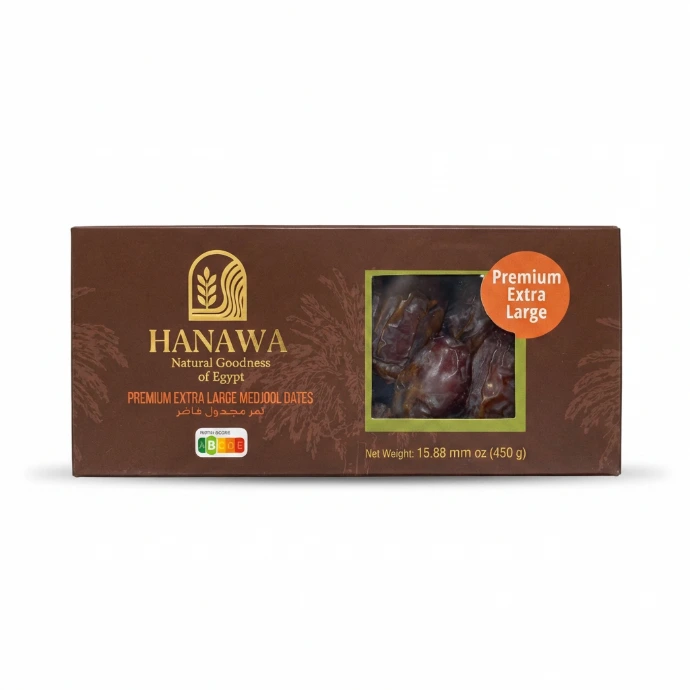 HANAWA Premium XL Egyptian Medjool Dates 450g | Natural Luxury Dates | Vegan | No Added Sugar