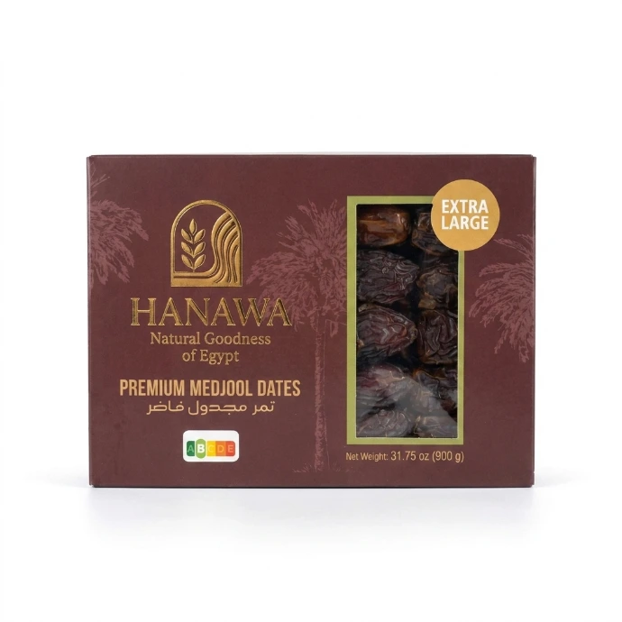 HANAWA Premium XL Egyptian Medjool Dates 900g | Natural Luxury Dates | Vegan | No Added Sugar